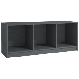 SZAFKA POD TELEWIZOR, SZARA, 104X33X41 CM, LITE DREWNO SOSNOWE