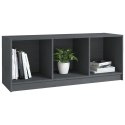 SZAFKA POD TELEWIZOR, SZARA, 104X33X41 CM, LITE DREWNO SOSNOWE