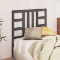 WEZGŁOWIE ŁÓŻKA SZARE 96X4X100CM LITE DREWNO SOSNOWE