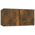 WISZĄCA SZAFKA POD TV PRZYDYMIONY DĄB 60X30X30CM