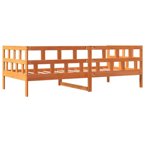 ŁÓŻKO DZIENNE WOSKOWY BRĄZ 80X200CM LITE DREWNO SOSNOWE