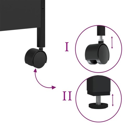 WÓZEK KUCHENNY BAROWY CZARNY 50X30X70CM