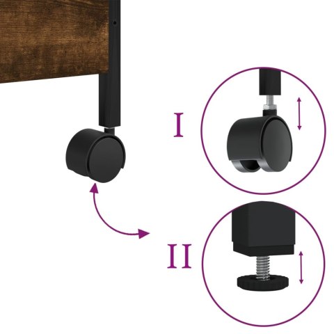 WÓZEK KUCHENNY BAROWY PRZYDYMIONY DĄB 50X30X70CM