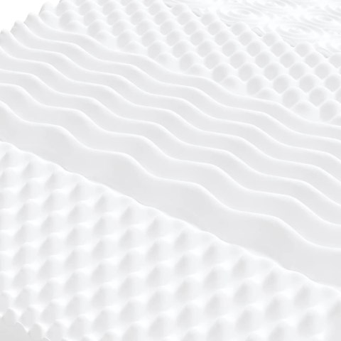 MATERAC PIANKOWY BIAŁY 90X190CM 7-STREFOWY TWARDOŚĆ 20 ILD