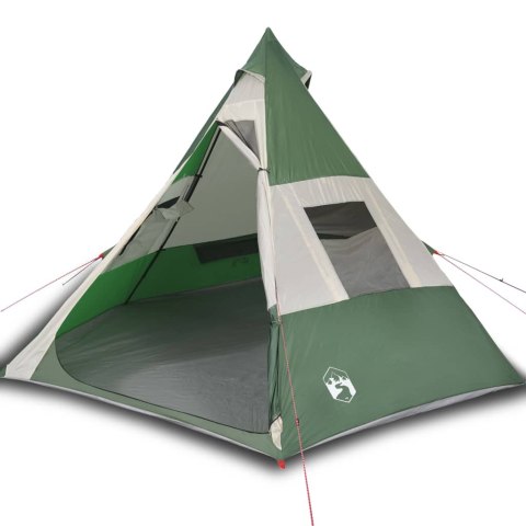 NAMIOT KEMPINGOWY 7-OS. ZIELONY 350X350X280CM TAFTA 185T