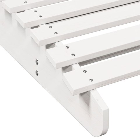 LEŻAK BIAŁY 205X80X31,5CM LITE DREWNO SOSNOWE