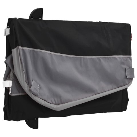 PRZYCZEPKA ROWEROWA CZARNO-SZARA 45KG ŻELAZO