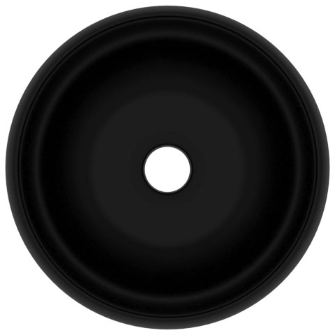 LUKSUSOWA OKRĄGŁA UMYWALKA MATOWA CZERŃ 40X15CM CERAMICZNA