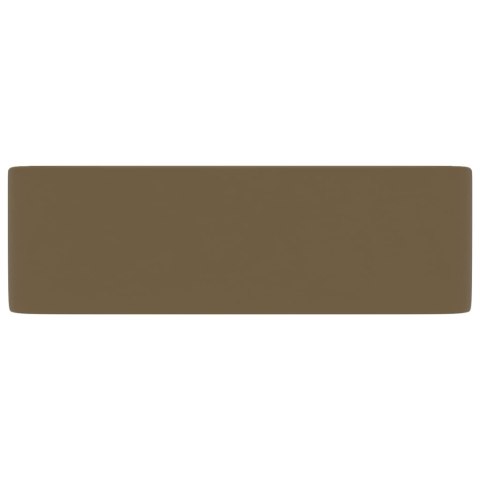 LUKSUSOWA UMYWALKA MATOWA KREMOWA 41X30X12CM CERAMICZNA