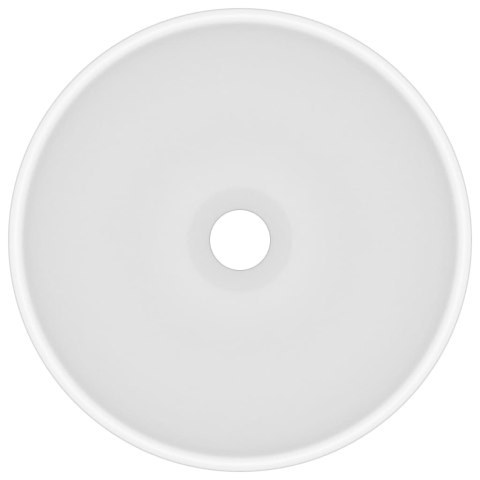 OKRĄGŁA UMYWALKA ŁAZIENKOWA MATOWA BIEL 32,5X14CM CERAMIKA