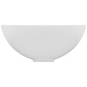 OKRĄGŁA UMYWALKA ŁAZIENKOWA MATOWA BIEL 32,5X14CM CERAMIKA