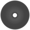 UMYWALKA ŁAZIENKOWA CERAMICZNA CIEMNOSZARA OKRĄGŁA