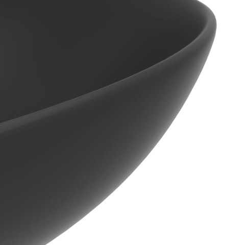 UMYWALKA ŁAZIENKOWA CERAMICZNA CIEMNOSZARA OKRĄGŁA