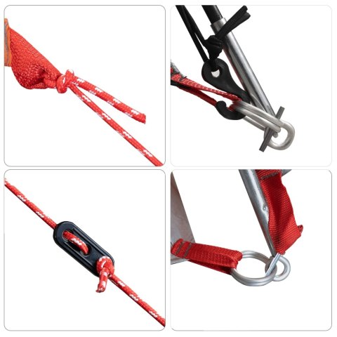 NAMIOT 12-OS. SZARO-POMARAŃCZOWY 840X720X200CM TAFTA 185T