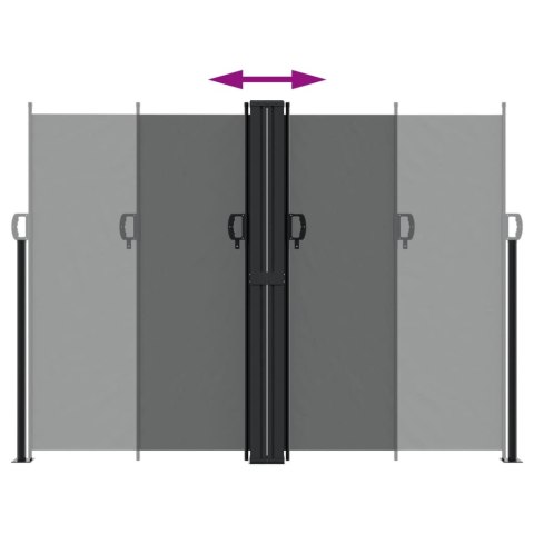 MARKIZA BOCZNA ZWIJANA NA TARAS BALKON PATIO ANTRACYTOWA 180X600CM