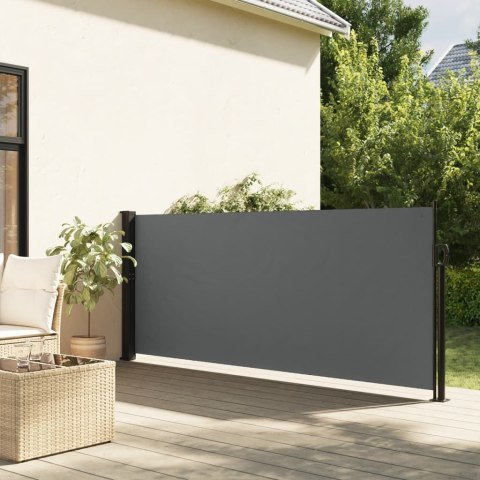 MARKIZA ZWIJANA BOCZNA NA TARAS BALKON PATIO ANTRACYTOWA 120X300CM