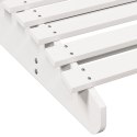 LEŻAKI OGRODOWE 2 SZTUKI BIAŁE 205X60X31,5CM LITE DREWNO SOSNOWE