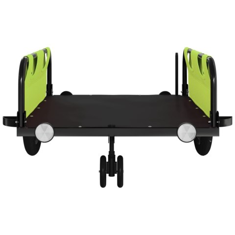 PRZYCZEPKA ROWEROWA ZIELONA WODOODPORNA I ŻELAZO