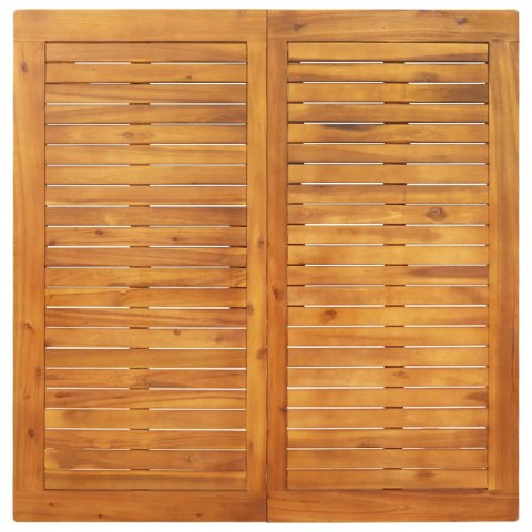 OGRODOWY STÓŁ JADALNIANY 110X110X75CM LITE DREWNO AKACJOWE