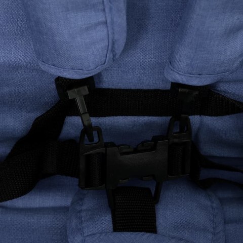 PODWÓJNY WÓZEK SPACEROWY GRANATOWY STALOWY