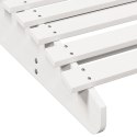 LEŻAK OGRODOWY BIAŁY 205X70X31,5CM LITE DREWNO SOSNOWE