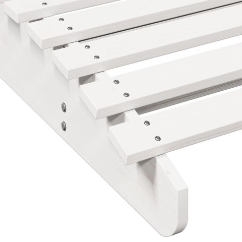 LEŻAK OGRODOWY BIAŁY 205X70X31,5CM LITE DREWNO SOSNOWE