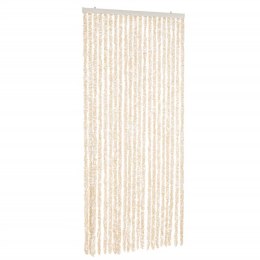 ZASŁONA PRZECIWKO OWADOM BEŻOWO-BIAŁA 100X220CM SZENIL