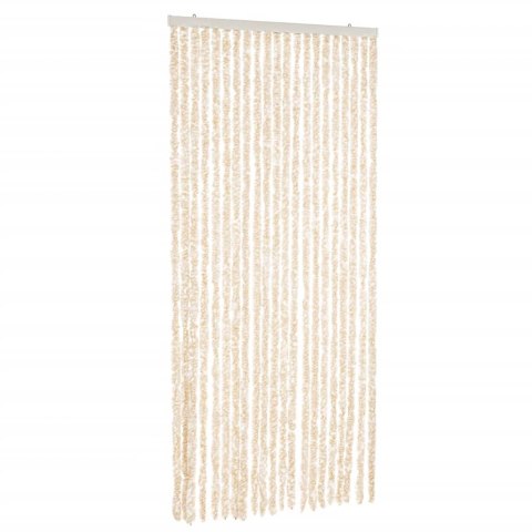 ZASŁONA PRZECIWKO OWADOM BEŻOWO-BIAŁA 100X220CM SZENIL