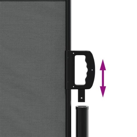 MARKIZA ZWIJANA BOCZNA NA TARAS BALKON PATIO ANTRACYTOWA 140X500CM