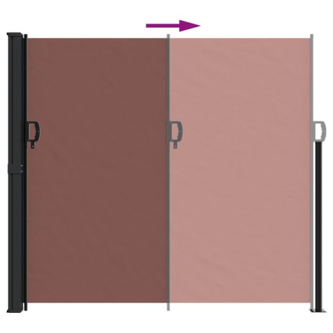 ZWIJANA MARKIZA BOCZNA OCHRONA PRZED SŁOŃCEM NA TARAS BRĄZOWA 180X600CM