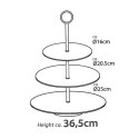 3-POZIOMOWA PATERA 36,5CM STAL NIERDZEWNA