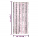 ZASŁONA PRZECIWKO OWADOM SREBRNO-RÓŻOWA 100X230 SZENILOWA