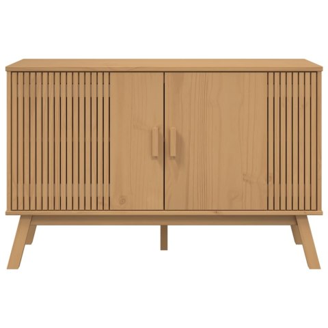 KOMODA OLDEN BRĄZOWA 114X43X73,5CM LITE DREWNO SOSNOWE