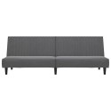 2-OSOBOWA KANAPA CIEMNOSZARA TAPICEROWANA AKSAMITEM