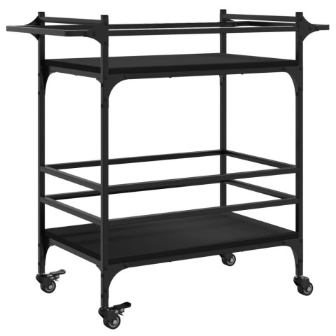 WÓZEK KUCHENNY CZARNY 82X40X78,5CM