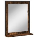 LUSTRO ŁAZIENKOWE Z PÓŁKĄ PRZYDYMIONY DĄB 50X12X60CM