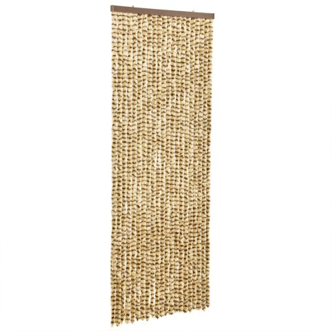 ZASŁONA PRZECIWKO OWADOM BEŻOWO-BRĄZOWA 56X200CM SZENILOWA