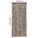 ZASŁONA PRZECIWKO OWADOM BRĄZOWO-BIAŁA 56X200CM SZENILOWA