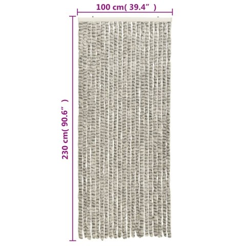 ZASŁONA PRZECIWKO OWADOM JASNOSZARO-CIEMNOSZARA 100X230CM