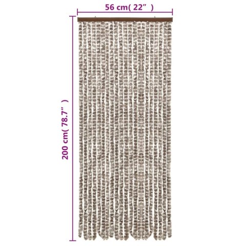 ZASŁONA PRZECIWKO OWADOM TAUPE I BIEL 56X200CM SZENILOWA