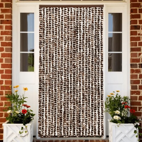 ZASŁONA PRZECIWKO OWADOM BRĄZOWO-BIAŁA 100X230CM SZENIL