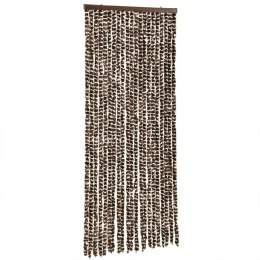 ZASŁONA PRZECIWKO OWADOM BRĄZOWO-BIAŁA 100X230CM SZENIL