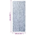 ZASŁONA PRZECIWKO OWADOM SREBRNA 100X230CM SZENIL