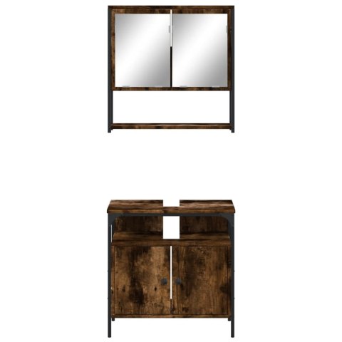 2-CZĘŚCIOWY ZESTAW MEBLI ŁAZIENKOWYCH PRZYDYMIONY DĄB