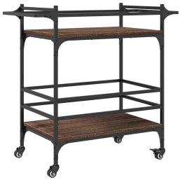 WÓZEK KUCHENNY BRĄZOWY DĄB 82X40X78,5CM