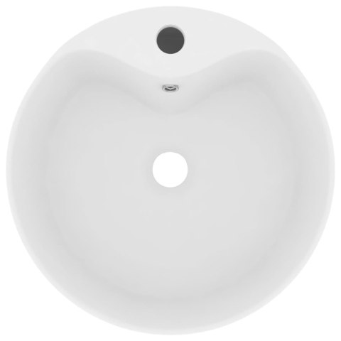 UMYWALKA Z PRZELEWEM MATOWA BIEL 36X13CM CERAMICZNA