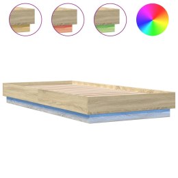 RAMA ŁÓŻKA Z OŚWIETLENIEM LED DĄB SONOMA 100X200CM