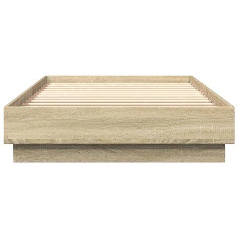 RAMA ŁÓŻKA Z OŚWIETLENIEM LED DĄB SONOMA 100X200CM