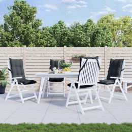 PODUSZKI NA KRZESŁA Z WYSOKIM OPARCIEM 4 SZT. ANTRACYTOWE