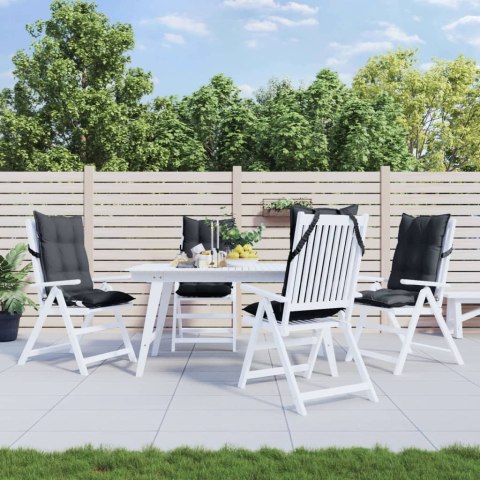 PODUSZKI NA KRZESŁA Z WYSOKIM OPARCIEM 4 SZT. ANTRACYTOWE